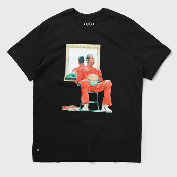 Nike Air Jordan Flight Artist Series By Jacob Rochester Black T-Shirt  Size XL. - Picture 11 of 13